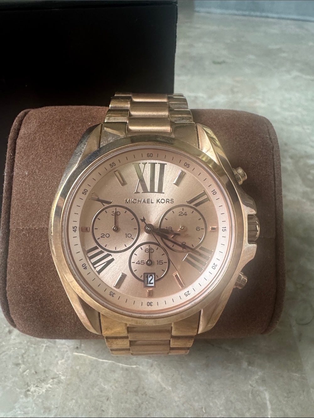 Michael Kors Women's Rose Gold Stainless Steel Chronograph Watch